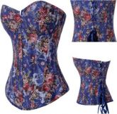 Corset Azul Florido Y 6248