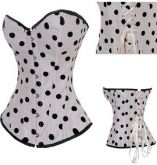 Corset Bolinha Branco Y 6243