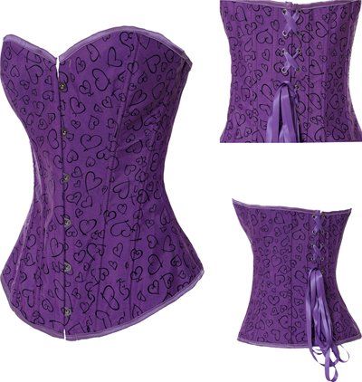 Corset Violeta Corações Y 6242